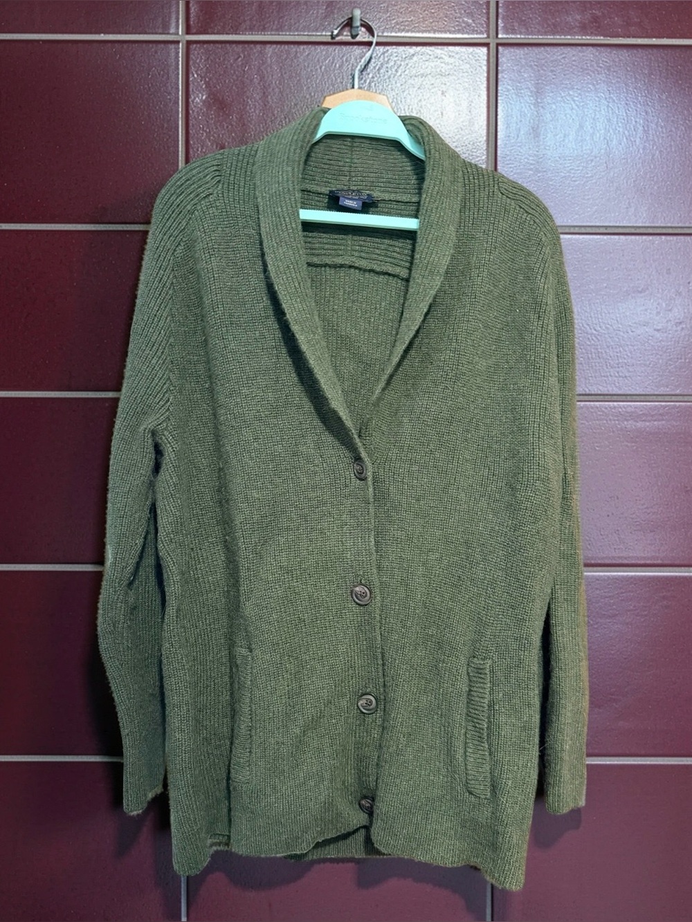Pendleton Olive Green Cardigan